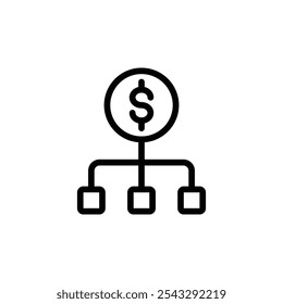 Asset allocation icon symbol collection on white background.