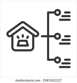 Asset Allocation Outline Icon Vector Illustration