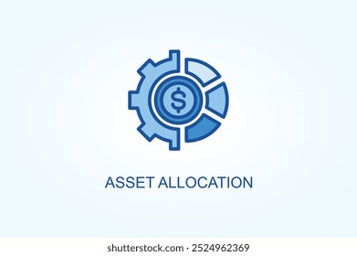 Vector de asignación de activos o ilustración de símbolo de logotipo