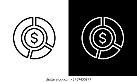 Asset Allocation White Icon Set Design
