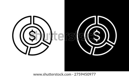 Asset Allocation White Icon Set Design