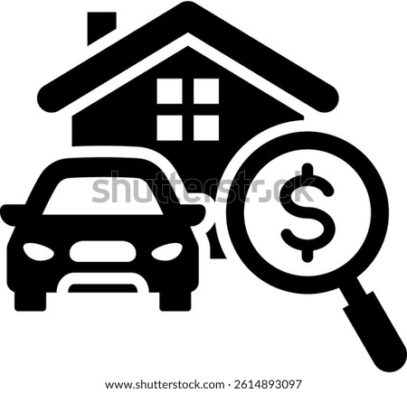 Asset Appraisal Icon Glyph Vector Illustration