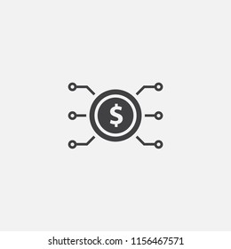 Ícone base de ativo. Ilustração de sinal simples. Design do símbolo de ativo da série Contábil. Pode ser usado para web, impressão e celular