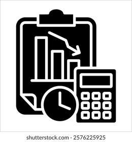 Asset Depreciation Icon Element For Design
