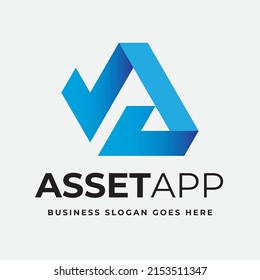 Asset Development App Logo can be mainly suitable construction, real estate, law, tourism, architectural company, resort base business and fashionable products features App support