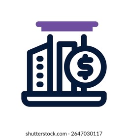 asset duotone icon. Sleek and modern vector icon for websites, mobile apps, marketing materials, and corporate design. Fully scalable and ready to use.