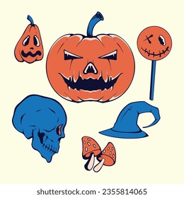 Asset halloween character vector art