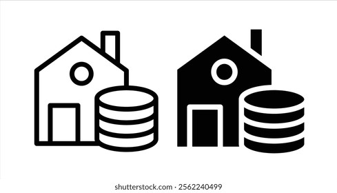 Asset Icon collection in filled and stroke style.
