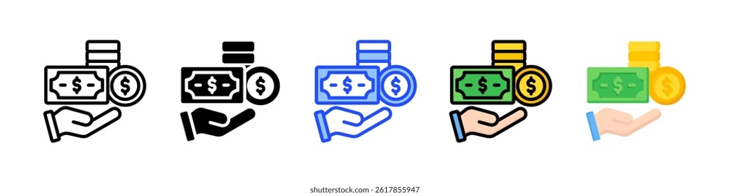 Asset Icon Collection With Multiple Styles