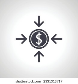 asset icon. dollar isolated simple icon.
