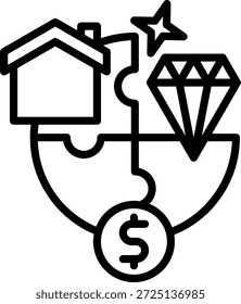 Vektorgrafik der Objektsymbolzeile