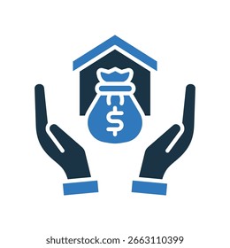 Ícone de ativo - Ilustração de vetor misto