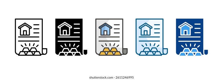 Asset Icon Set Multiple Style Collection
