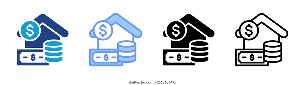 Asset icon set multiple style collection