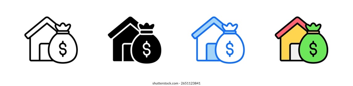 Asset Icon Set Multiple Style Collection