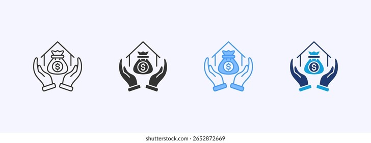 Asset Icon Set Multiple Style Collection