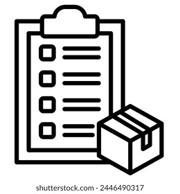 Asset Inventory icon line vector illustration