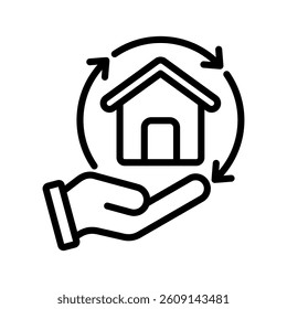 Asset Lifecycle Line Vector Illustration On White Background.
