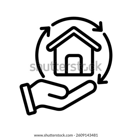 Asset Lifecycle Line Vector Illustration On White Background.