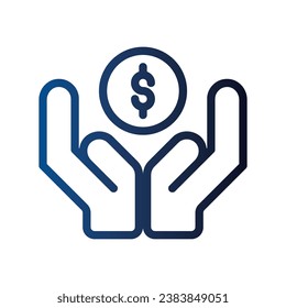 logotipo de icono de gradiente de línea de activos para sitio web, aplicación, impresión, documento, diseño de afiches, etc, adecuado para diseño web, logotipo, aplicación