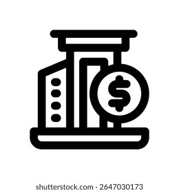 asset line icon. Clean and minimalist vector icon for websites, mobile apps, presentations, and logos. Fully scalable and customizable for any project.