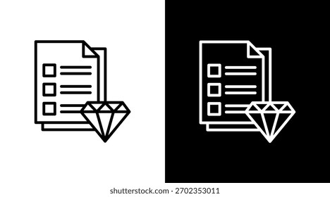 Asset List White Icon Set Design