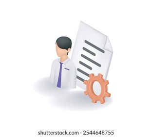 Asset management administration concept illustration