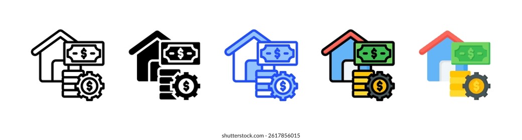 Asset Management Icon Collection With Multiple Styles