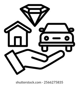 Asset Management Icon Element For Design