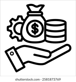 Asset Management Icon Element For Design