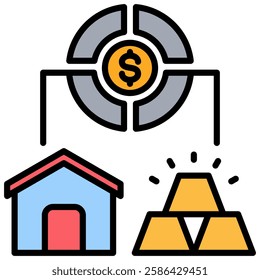 Asset Management Icon Element For Design