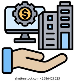 Asset Management Icon Element For Design