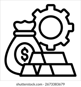 Asset Management Icon Element For Design