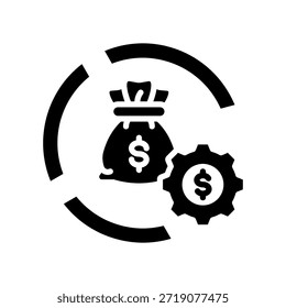 Objektverwaltung Symbol Glyphe Vektorgrafik