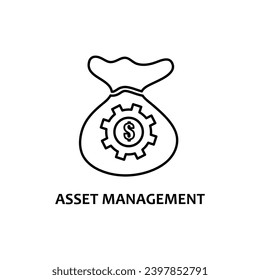 Asset Management icon outline style. creative flat trendy style illustration on white background..eps