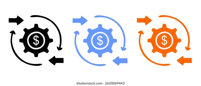 Asset Management icon set with decision making, company, document, client, investor, investment, bank account, wallet, property, digital asset icon. Simple handdrawn vector