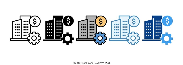 Asset Management Icon Set Multiple Style Collection