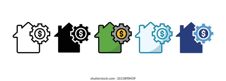 Asset Management Icon Set Multiple Style Collection