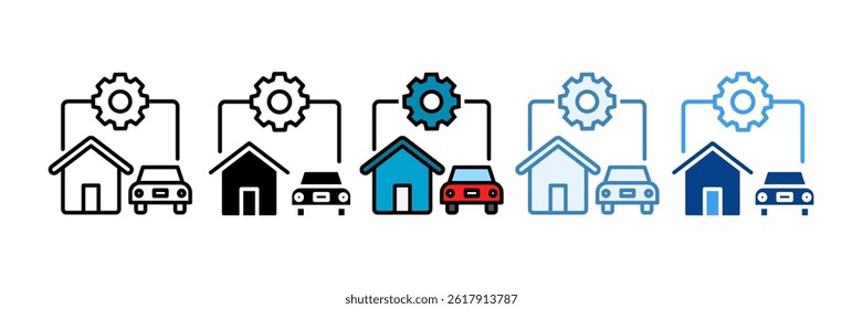 Asset Management Icon Set Multiple Style Collection