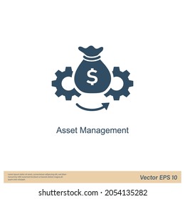 asset management icon symbol vector simple design element