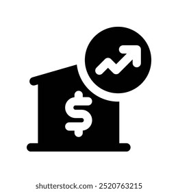 Icono de gestión de activos. Icono de glifo de Vector para su Sitio web, móvil, presentación y diseño de logotipo.