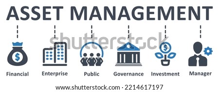 Asset Management icon - vector illustration . Asset, management, Financial, enterprise, infrastructure, public, governance, investment, infographic, template, concept, banner, icon set, icons .