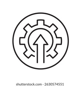 Asset management line icon vector, with editable stroke, ideal for finance apps, robo-investment tools, and wealth tracking systems