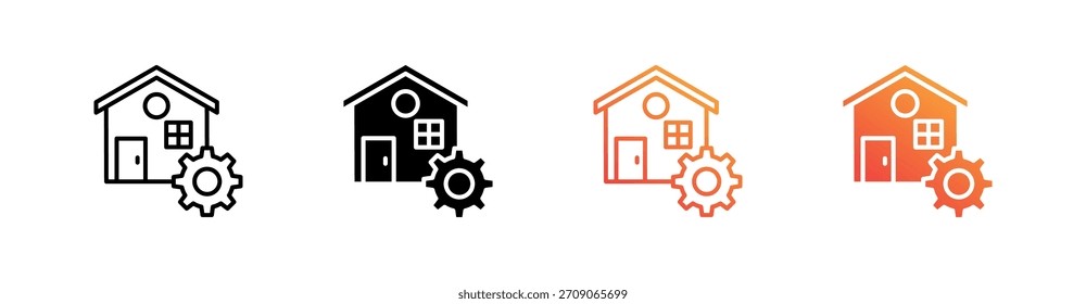 Asset Management Multiple Style Icon Set Vector