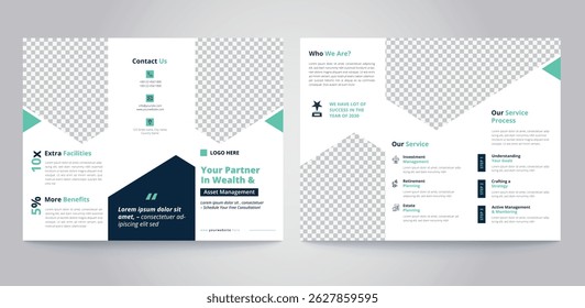 Asset Management Tri-fold Brochure Template Design