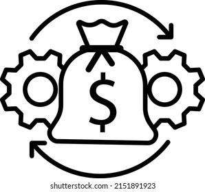 Asset Management vector icon illustration. Creative sign from investment icon