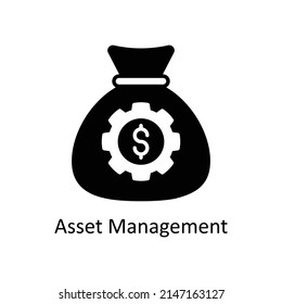 Asset Management  vector Solid  icon for web isolated on white background EPS 10 file