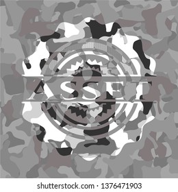 Asset on grey camouflage pattern