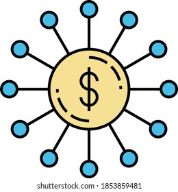 Asset Portfolio Concept Vector Icon Design, Financier and investors Symbol on White Background, Business Capitalism and Finance Sign,