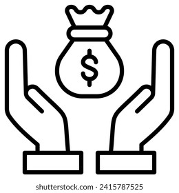Objekt Reservieren Icon Linie Vektorgrafik